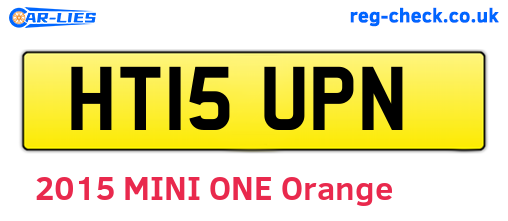 HT15UPN are the vehicle registration plates.