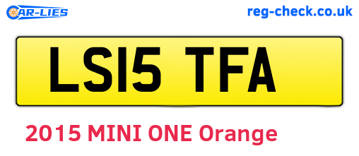 LS15TFA are the vehicle registration plates.