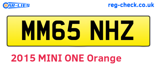 MM65NHZ are the vehicle registration plates.