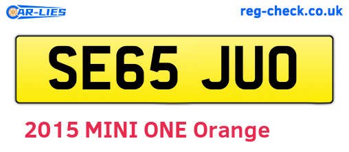 SE65JUO are the vehicle registration plates.