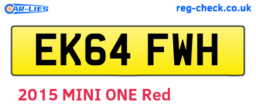 EK64FWH are the vehicle registration plates.