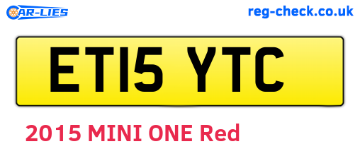 ET15YTC are the vehicle registration plates.