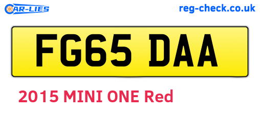 FG65DAA are the vehicle registration plates.