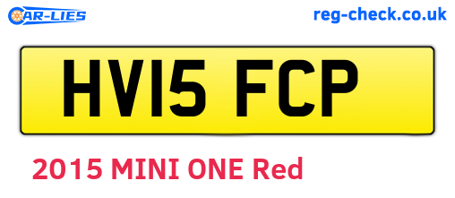 HV15FCP are the vehicle registration plates.