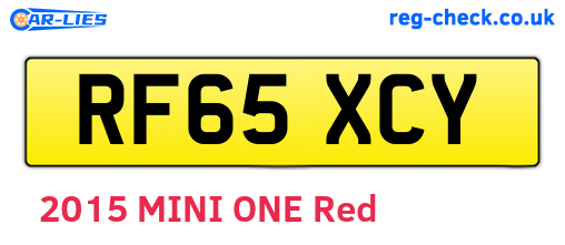 RF65XCY are the vehicle registration plates.