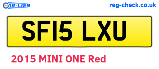 SF15LXU are the vehicle registration plates.