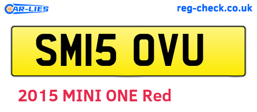 SM15OVU are the vehicle registration plates.