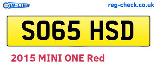 SO65HSD are the vehicle registration plates.