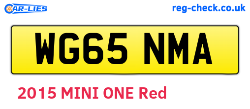 WG65NMA are the vehicle registration plates.