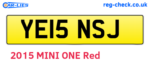 YE15NSJ are the vehicle registration plates.