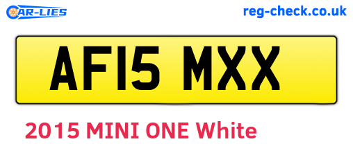 AF15MXX are the vehicle registration plates.