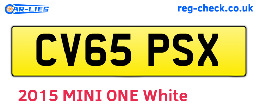 CV65PSX are the vehicle registration plates.