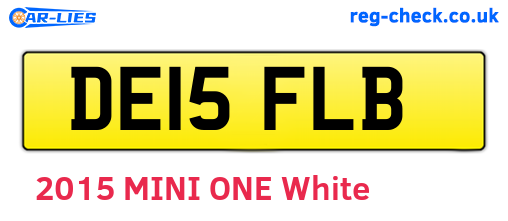 DE15FLB are the vehicle registration plates.