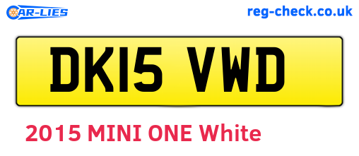 DK15VWD are the vehicle registration plates.