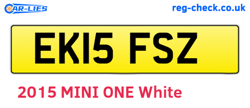 EK15FSZ are the vehicle registration plates.
