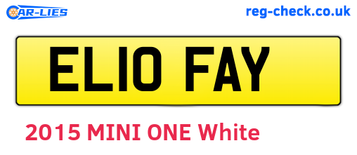 EL10FAY are the vehicle registration plates.