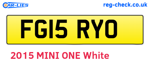 FG15RYO are the vehicle registration plates.