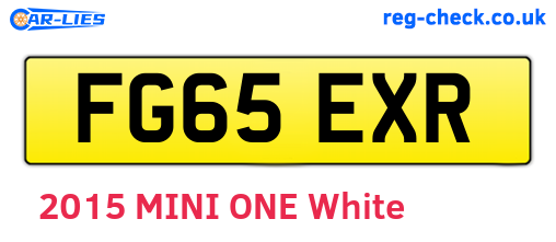 FG65EXR are the vehicle registration plates.