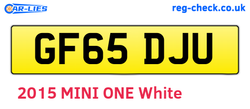 GF65DJU are the vehicle registration plates.