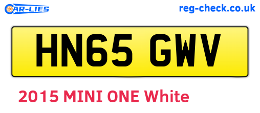 HN65GWV are the vehicle registration plates.