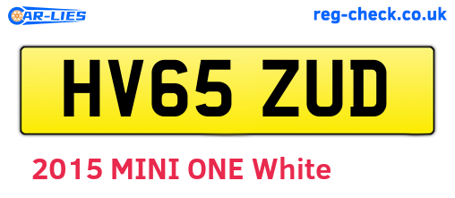 HV65ZUD are the vehicle registration plates.