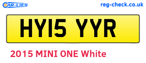 HY15YYR are the vehicle registration plates.