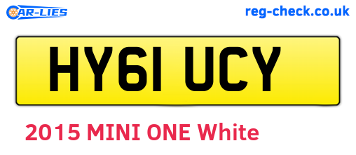 HY61UCY are the vehicle registration plates.