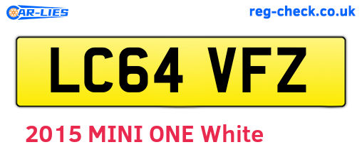 LC64VFZ are the vehicle registration plates.