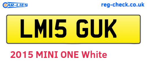 LM15GUK are the vehicle registration plates.