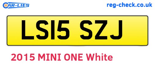 LS15SZJ are the vehicle registration plates.