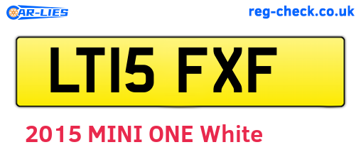 LT15FXF are the vehicle registration plates.