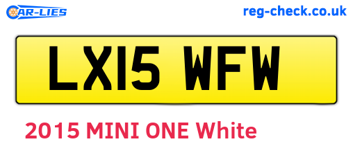 LX15WFW are the vehicle registration plates.