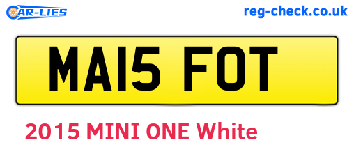 MA15FOT are the vehicle registration plates.