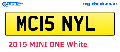 MC15NYL are the vehicle registration plates.