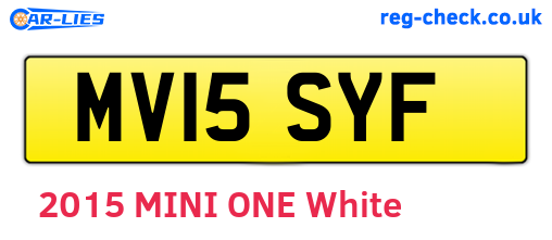 MV15SYF are the vehicle registration plates.