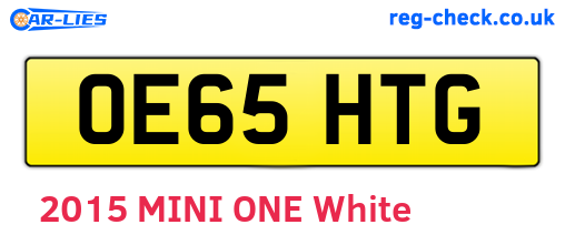 OE65HTG are the vehicle registration plates.