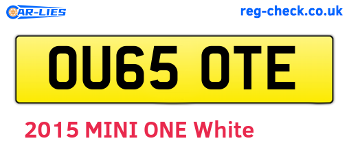 OU65OTE are the vehicle registration plates.