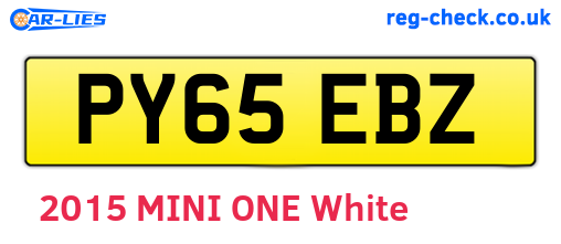 PY65EBZ are the vehicle registration plates.