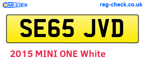 SE65JVD are the vehicle registration plates.