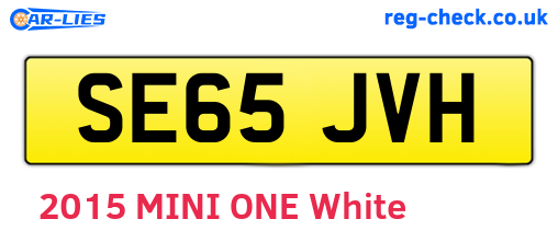 SE65JVH are the vehicle registration plates.