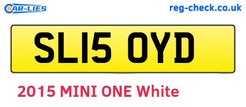 SL15OYD are the vehicle registration plates.
