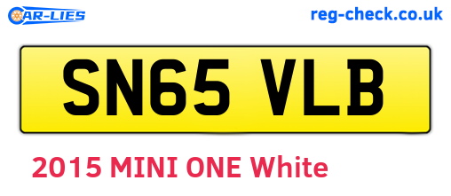 SN65VLB are the vehicle registration plates.