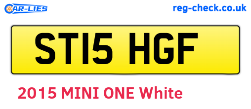 ST15HGF are the vehicle registration plates.