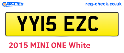 YY15EZC are the vehicle registration plates.