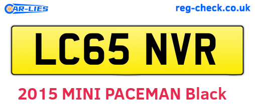 LC65NVR are the vehicle registration plates.