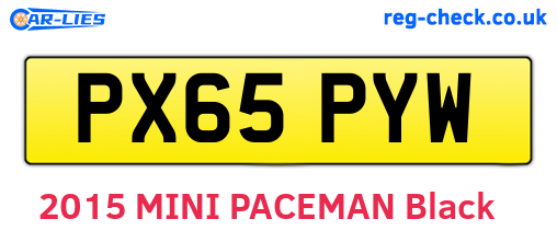 PX65PYW are the vehicle registration plates.