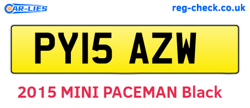PY15AZW are the vehicle registration plates.