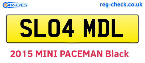 SL04MDL are the vehicle registration plates.