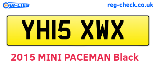YH15XWX are the vehicle registration plates.