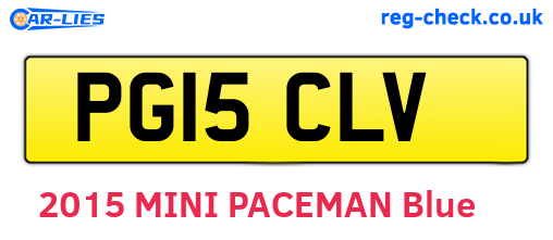 PG15CLV are the vehicle registration plates.